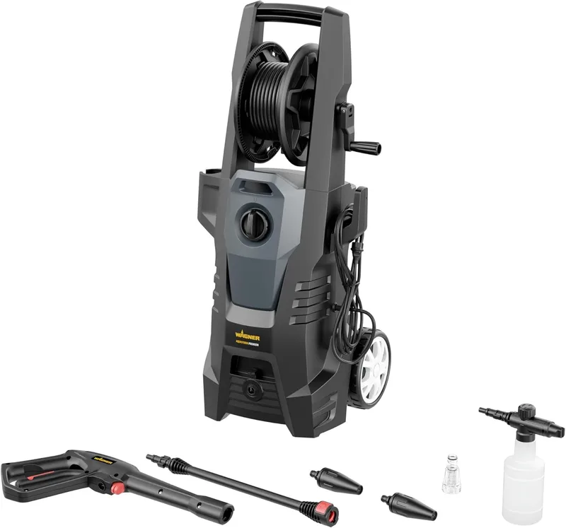 WAGNER AQUASTORM Premium - Máquina de lavar a pressão de alto desempenho para resultados profissionais e tarefas exigentes, inclui bocal normal, turbo e espuma