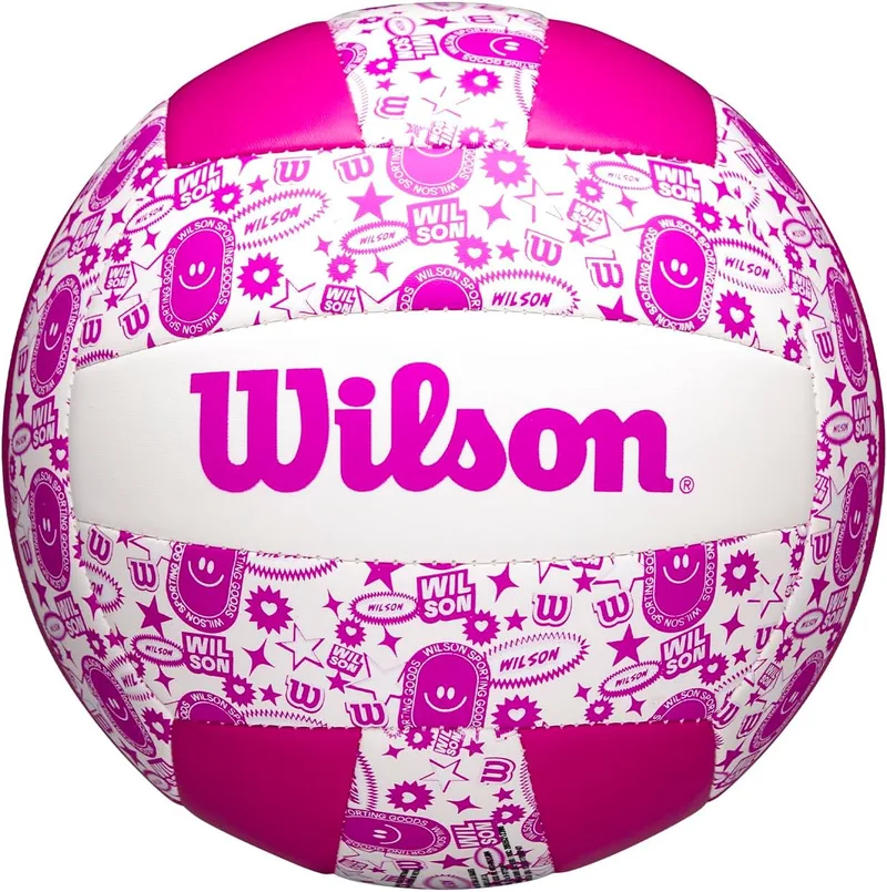 Wilson ▫️ Bola de voleibol Stamp, em couro sintético, arrojada e brilhante, desempenho fiável, tecnologia de retenção de ar