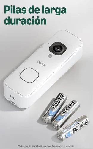 Blink ▫️ Videotimbre 2K+ a pilhas (última geração) | Imagem de corpo inteiro | Áudio melhorado | IP65 | Pilhas de longa duração | Instalação simples | Módulo de sincronização não incluído (branco) 6