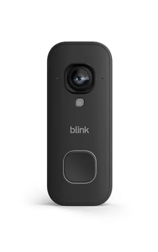 Blink ▫️ Campainha com vídeo com fios 2K+ (última geração) | Imagem de corpo inteiro com resolução 2K | Áudio melhorado | Resistente às intempéries (IP65) | Período de teste gratuito de 30 dias da subscrição | Preto 3