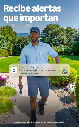 Blink ▫️ Campainha com vídeo com fios 2K+ (última geração) | Imagem de corpo inteiro com resolução 2K | Áudio melhorado | Resistente às intempéries (IP65) | Período de teste gratuito de 30 dias da subscrição | Preto 8