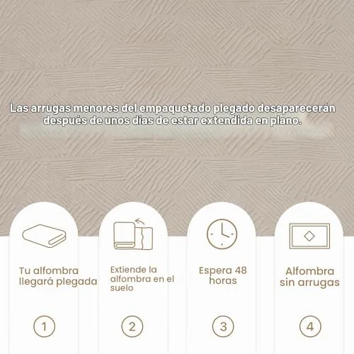 BEIMO ▫️ Tapete de sala de pêlo curto, tapetes escandinavos modernos, antiderrapantes e laváveis, tapete grande para sala de estar, quarto, sala de jantar, com padrão de linhas, 160 x 230 cm 6