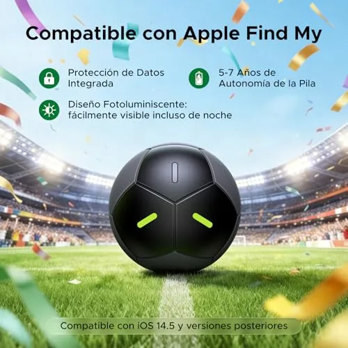 UGREEN ▫️ FineTrack 2 Smart Finder - Design de Futebol - Compatível com iOS - Preto 2
