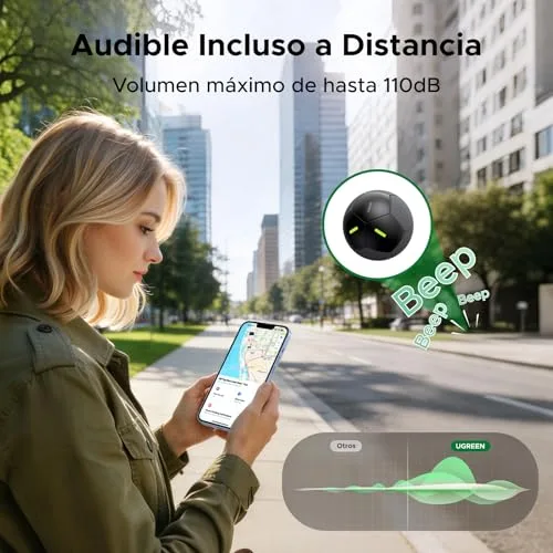 UGREEN ▫️ FineTrack 2 Smart Finder - Design de Futebol - Compatível com iOS - Preto 4