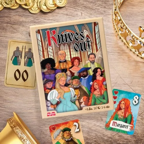 MAGICBOX ▫️ Knives Out - Jogo de mesa de estratégia - Grupos grandes - De 3 a 10 jogadores - A partir dos 10 anos. 2