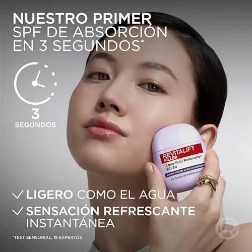 L'Oreal Paris ▫️ L'Oréal Paris Revitalift Filler Aqua-Fluid com Ácido Hialurónico, 40 ml 4