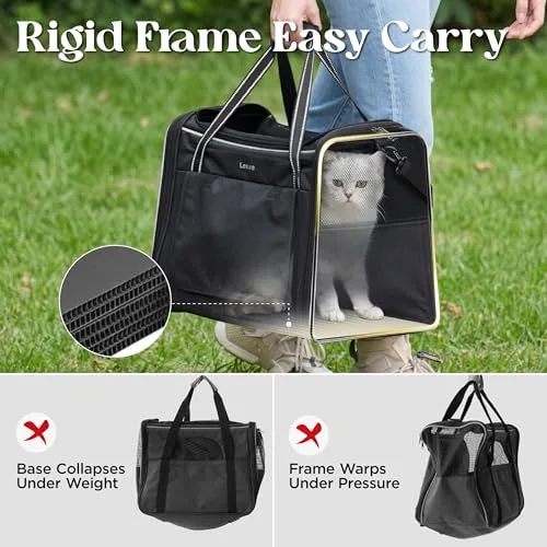 LE SURE ▫️ Lesure - Transportadora dobrável para gatos, 43,5 x 29,5 x 34 cm, preta 2