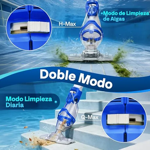 VIVOHOME ▫️ Limpador portátil para piscina com varas telescópicas de 250 cm 4