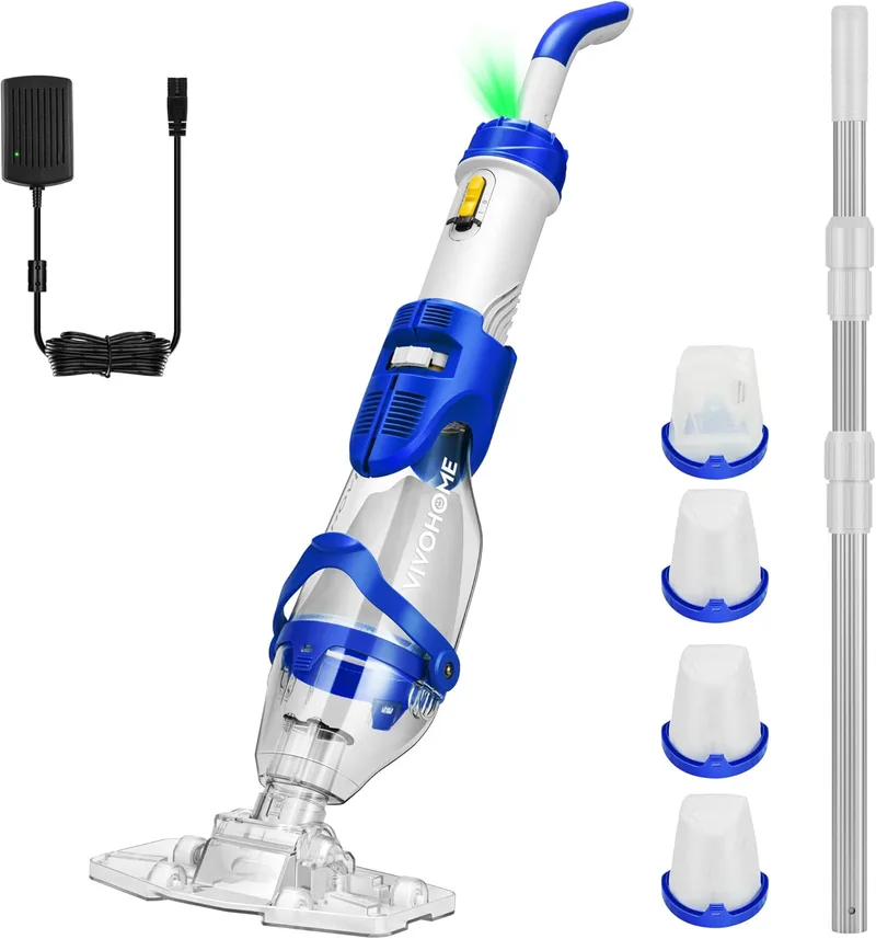 VIVOHOME ▫️ Limpador portátil para piscina com varas telescópicas de 250 cm