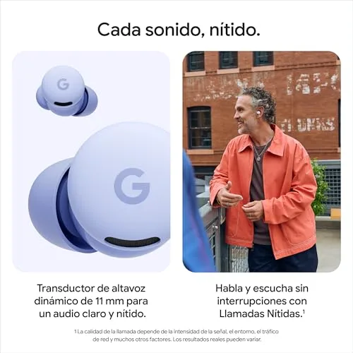 Google ▫️ Pixel Buds 2a - Auriculares intra-auriculares sem fios com cancelamento ativo de ruído - Leves e confortáveis - Resistentes à água - Compatíveis com Bluetooth - Cinza Névoa 5