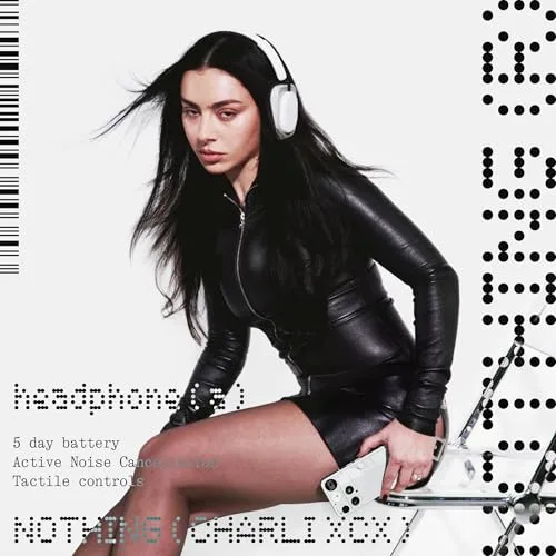 Nothing ▫️ Headphone (a) Auscultadores sem fios com arnês, com cancelamento ativo de ruído, até 135 horas de autonomia, Hi-Res, áudio espacial, controlos táteis – Preto 2