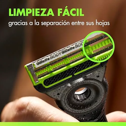 Gillette ▫️ Labs Body + Intimate Lâminas de barbear para o corpo masculino, embalagem de 16 5