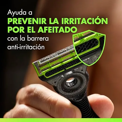 Gillette ▫️ Labs Body + Intimate – Máquina de barbear para o corpo masculino, 3 lâminas de substituição 3