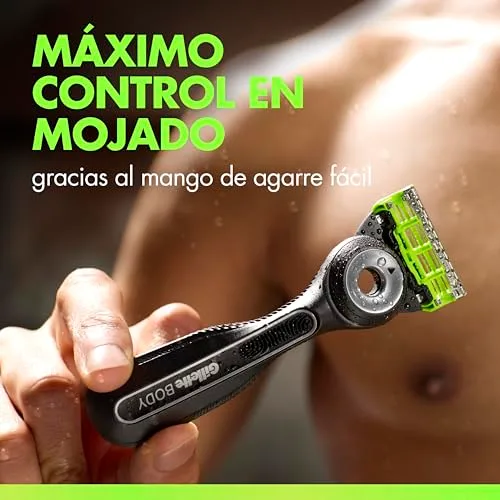 Gillette ▫️ Labs Body + Intimate – Máquina de barbear para o corpo masculino, 3 lâminas de substituição 6