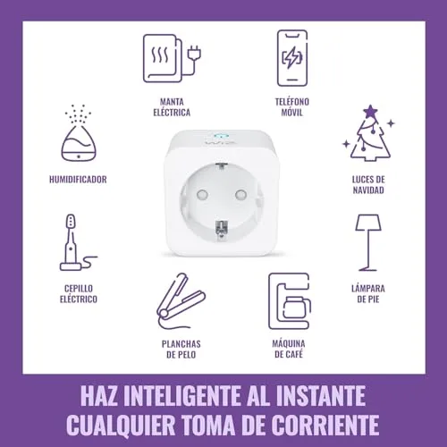 WiZ ▫️ Tomada Inteligente Wi-Fi, tipo F, 230 V, 50 Hz, Configuração Fácil, Certificada pela Matter, Controlos Inteligentes, Comandos de Voz, Compatível com Alexa, Google Home e Apple Home, Conjunto de 4 2
