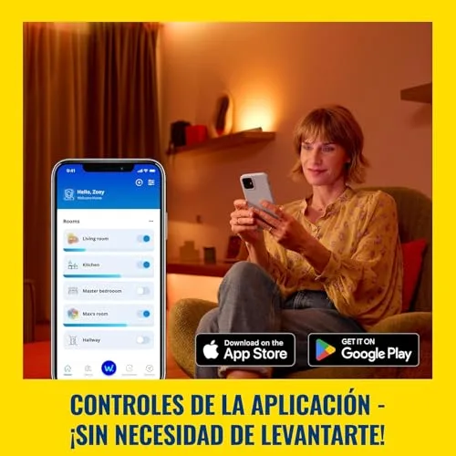 WiZ ▫️ Tomada Inteligente Wi-Fi, tipo F, 230 V, 50 Hz, Configuração Fácil, Certificada pela Matter, Controlos Inteligentes, Comandos de Voz, Compatível com Alexa, Google Home e Apple Home, Conjunto de 4 5