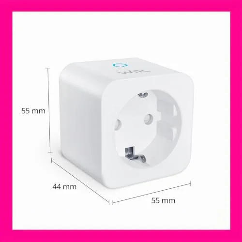 WiZ ▫️ Tomada Inteligente Wi-Fi, tipo F, 230 V, 50 Hz, Configuração Fácil, Certificada pela Matter, Controlos Inteligentes, Comandos de Voz, Compatível com Alexa, Google Home e Apple Home, Conjunto de 4 6