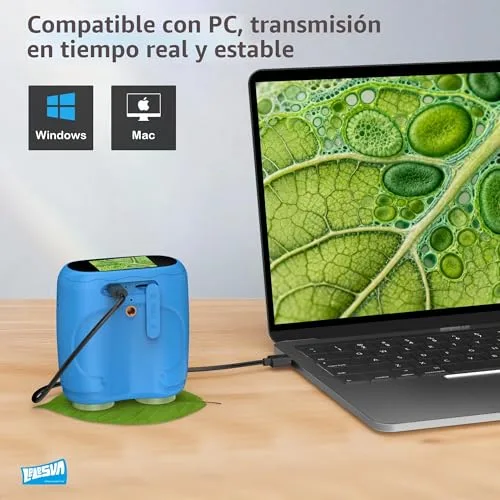 LELESUN ▫️ Microscópio e telescópio 2 em 1, mini-microscópios portáteis de bolso com ampliação de 1000X, telescópio de 1000 m para crianças, telescópios infantis com resolução de 1920P, grandes brinquedos científicos para atividades STEM 3