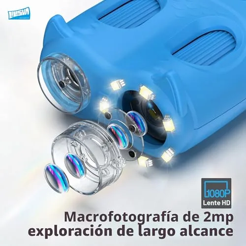 LELESUN ▫️ Microscópio e telescópio 2 em 1, mini-microscópios portáteis de bolso com ampliação de 1000X, telescópio de 1000 m para crianças, telescópios infantis com resolução de 1920P, grandes brinquedos científicos para atividades STEM 4