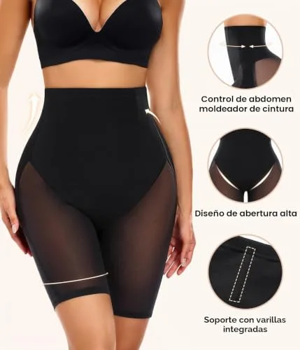 Yuson Girl ▫️ Cueca Modeladora para Mulher, Cintura Alta, Ultra-Levantadora de Glúteos, Emagrecente, Shapewear, Modeladora de Barriga Plana, Controlo Abdominal, Calções Sem Costuras, Invisível 2