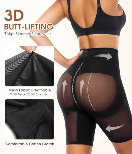 Yuson Girl ▫️ Cueca Modeladora para Mulher, Cintura Alta, Ultra-Levantadora de Glúteos, Emagrecente, Shapewear, Modeladora de Barriga Plana, Controlo Abdominal, Calções Sem Costuras, Invisível 3
