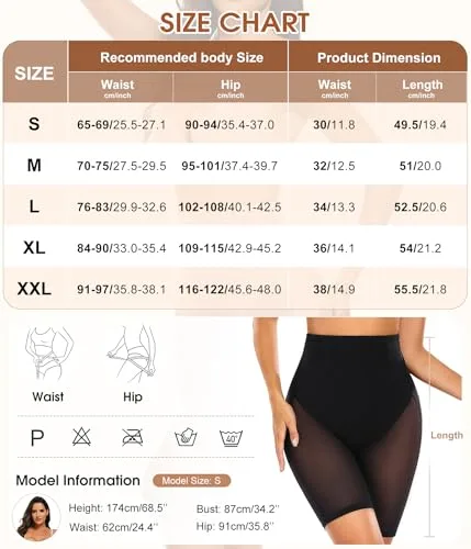 Yuson Girl ▫️ Cueca Modeladora para Mulher, Cintura Alta, Ultra-Levantadora de Glúteos, Emagrecente, Shapewear, Modeladora de Barriga Plana, Controlo Abdominal, Calções Sem Costuras, Invisível 6