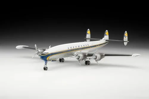 Revell ▫️ 63745 Lockheed L.1049G Super Constellation Luf, escala 1:144. Kit de modelo em plástico para montar e pintar, com acessórios 2
