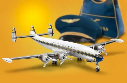 Revell ▫️ 63745 Lockheed L.1049G Super Constellation Luf, escala 1:144. Kit de modelo em plástico para montar e pintar, com acessórios 4