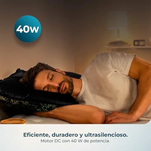 Cecotec ▫️ Ventilador de teto EnergySilence 5400 Classic Branco e Madeira Clara 2