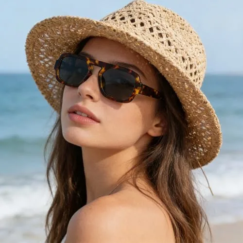 Beipegin ▫️ Óculos de sol para homem e mulher, estilo vintage quadrado com proteção UV400 para conduzir ao ar livre 6