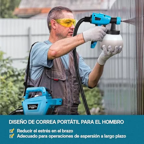 TILSWALL ▫️ Pistola de pintura 800 W, HVLP, 1200 ml/min, pistola de pintura elétrica 3
