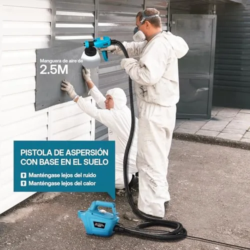 TILSWALL ▫️ Pistola de pintura 800 W, HVLP, 1200 ml/min, pistola de pintura elétrica 4