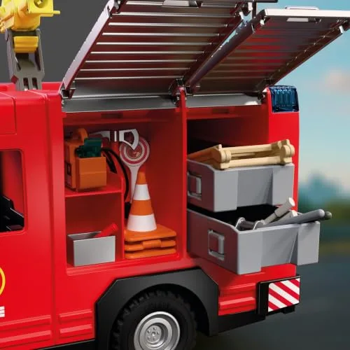 PLAYMOBIL ▫️ City Action | Veículo de Resgate dos Bombeiros | Veículo de Emergência com luz, som, canhão de extinção e acessórios | A partir dos 4 anos | 72193 5