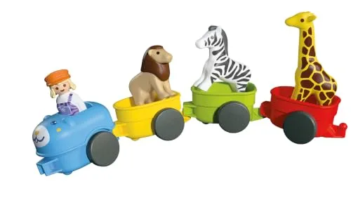 PLAYMOBIL ▫️ Junior | Comboio dos Animais | Comboio colorido com animais, 4 vagões e cabina do maquinista | para crianças a partir dos 4 anos | 72084 4