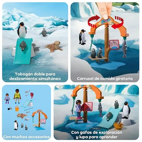 PLAYMOBIL ▫️ Animais e Amigos | Expedição ao Gelo no Jardim Zoológico | Pinguins e focas com carrossel de alimentação | Brinquedo infantil a partir dos 4 anos | 72073 4