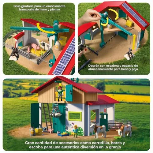 PLAYMOBIL ▫️ Country | Grande Quinta | Conjunto de brinquedos com grua de carga, estábulos, vários animais e muitos acessórios | para crianças a partir dos 4 anos | 72160 4