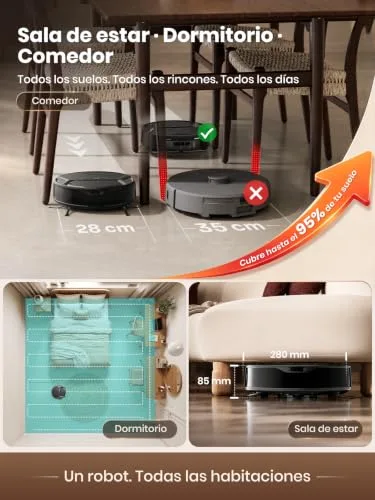 Lefant ▫️ M210 Omni – Aspirador e esfregador de chão robótico, esfregona com rolo, 20 000 Pa 3