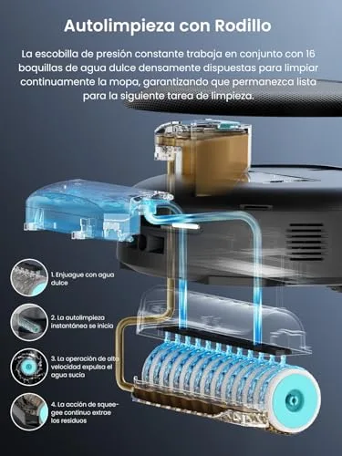 Lefant ▫️ M5 Pro – Robô Aspirador e Esfregador de Pisos com Base de Esvaziamento Automático 6