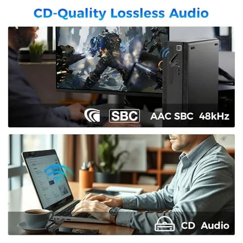 Quevati ▫️ Adaptador Bluetooth 6.0 para PC, USB de longo alcance, Plug and Play, para computador de secretária, portátil e PC 4