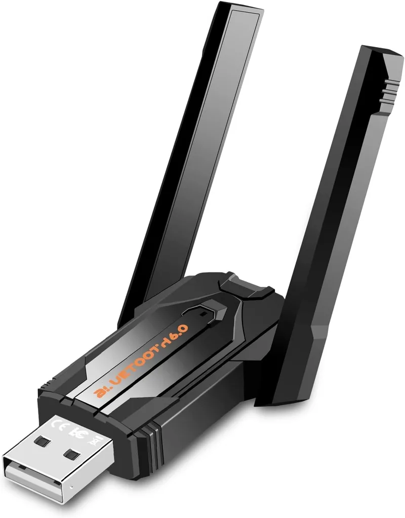 Quevati ▫️ Adaptador Bluetooth 6.0 para PC, USB de longo alcance, Plug and Play, para computador de secretária, portátil e PC