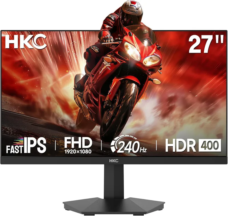 HKC ▫️ Monitor para jogos de 27 polegadas, 240 Hz, IPS rápido, FHD, 1 ms MPRT