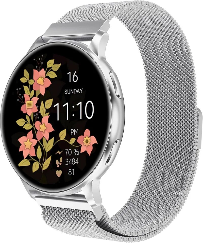 Jugeman ▫️ Smartwatch AMOLED de 1,32" para mulheres com assistente de voz, monitor de sono, pedómetro, monitor de ritmo cardíaco, mais de 120 modos desportivos, relógio inteligente com chamadas e notificações, IP68 para Android iOS