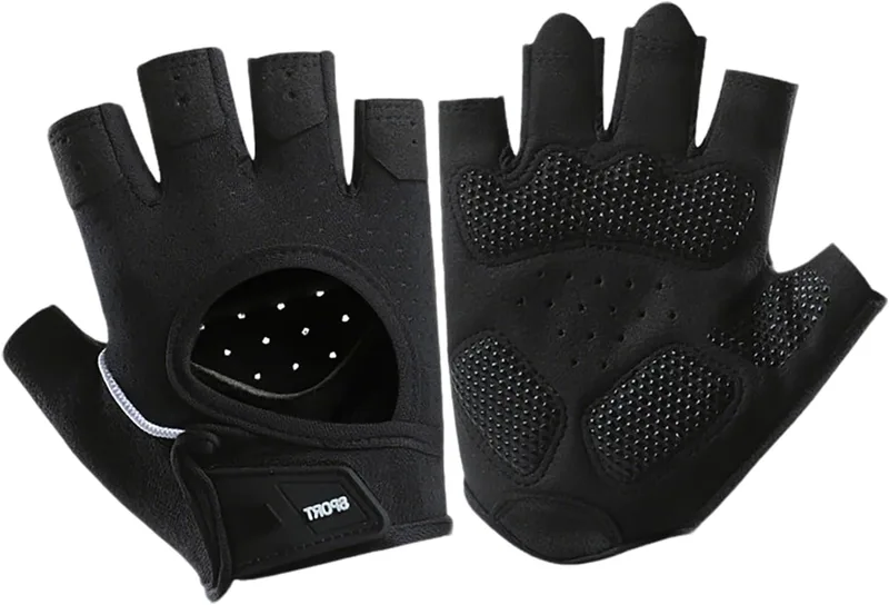 xiluuyou ▫️ Luvas de ginásio para homem e mulher, luvas de fitness, luvas de silicone antiderrapantes, proteção da palma da mão, para treino, ciclismo, flexões, etc.