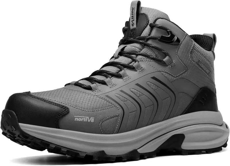 NORTIV 8 ▫️ Botas de montanha para homem Botas de trekking à prova de água Botas de caminhada à prova de água Botas de caminhada ao ar livre leves e resistentes ao deslizamento