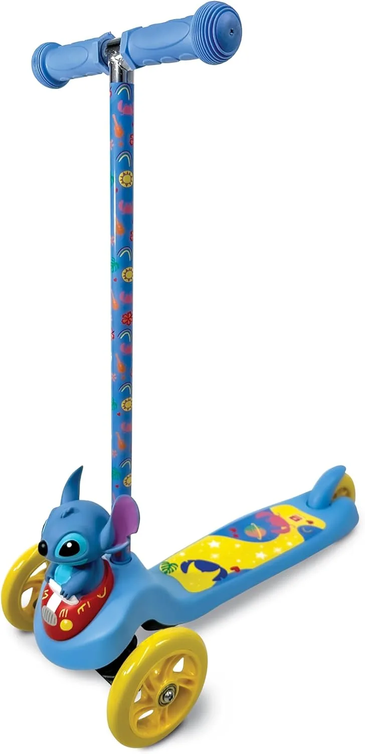 Mondo ▫️ Toys - Patinete Stitch da Disney 3D para bebés, com 3 rodas, para crianças a partir dos 2 anos - 28804