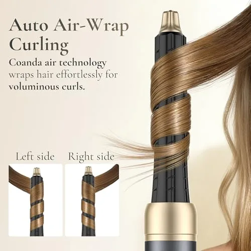 BARBERBOSS ▫️ «tudo em um»: secador de cabelo profissional, rápido, anti-frizz, com tecnologia de iões negativos, volume, modelador de caracóis, ferramenta de penteado de alta velocidade, QR-8820 2