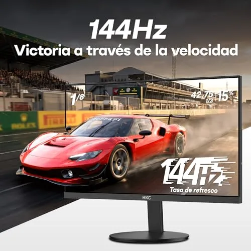 HKC ▫️ Monitor de jogos de 27 polegadas, 144 Hz, painel IPS, 99 % sRGB, Adaptive Sync 3