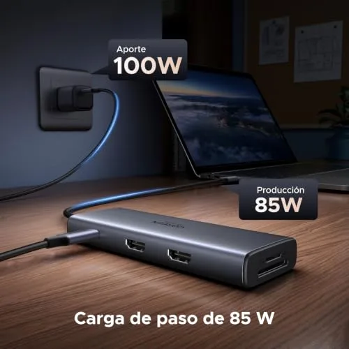 UGREEN ▫️ Revodok Pro Hub USB-C – Estação de ligação 9 em 1 com dois ecrãs 5