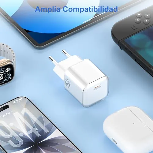 YISH ▫️ Carregador USB-C com carregamento rápido de 45 W: GAN PD 3.0, tomada USB-C, carregador compacto de carregamento rápido tipo C para smartphones e tablets, com cabo tipo C a C de 60 W 4
