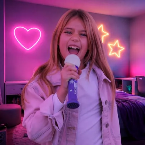 K-POP IDOL ▫️ Brinquedo musical «» – Microfone inspirado no K-Pop com gravação de voz e sons integrados para uma experiência de atuação realista. Para fãs a partir dos 3 anos de idade 6